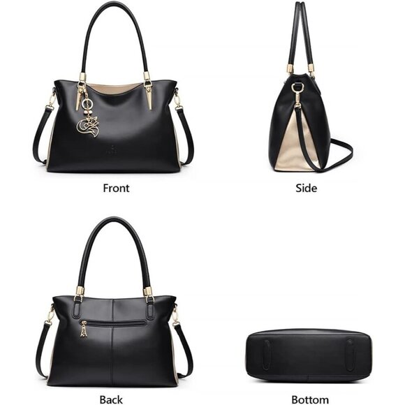 ❤️  Tote Designer Handbags for Women Genuine Leather Top handle Bags Purses - Picture 4 of 6